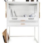 Rack Secaplato Organizador Cocina Con Cajón Y Puerta Otten Blanco