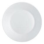Set X 24 Plato Playo Vidrio Templado Arcoroc Stairo 27 Cm Blanco