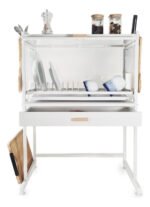 Rack Secaplato Organizador Cocina Con Cajón Y Puerta Otten Blanco - Imagen 2