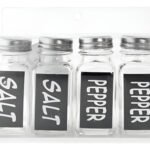 Set X4 Pimentero y Salero Vidrio Tapa Acero 9cm Dunia Transparente/Negro