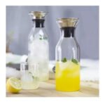 Jarra Botella Vidrio Con Tapa De Acero Inox Agua 1l Moderna - Imagen 6