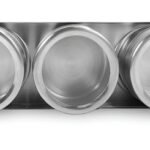 Set X 3 Especieros Condimenteros Imantados Con Base Acero Color Plateado