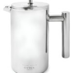 Cafetera Embolo Prensa Acero Plateada Otten 600 Ml Plateado