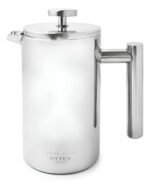 Cafetera Embolo Prensa Acero Plateada Otten 600 Ml Plateado