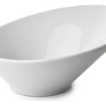 Bowl Ensaladera Inclinado Corona Elegance Porcelana 790ml Blanco
