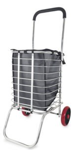 Carrito De Compras Metálico Reforzado Plegable Bajo Otten Negro