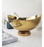 Frapera Hielera Baja Oval Acero Inoxidable Otten Dorado - Imagen 3