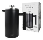 Cafetera Embolo Prensa Acero Otten 800 Ml Negro - Imagen 5
