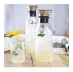 Jarra Botella Vidrio Con Tapa De Acero Inox Agua 1l Moderna - Imagen 5