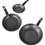Set X 3 Sartenes Panelux Magnific 16, 20 y 24 Cm Grafito