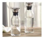 Jarra Botella Vidrio Con Tapa De Acero Inox Agua 1l Moderna - Imagen 2