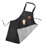 Delantal De Cocina Parrillero Gastronómico C/ Bolsillo Otten Negro/Cuero - Imagen 6