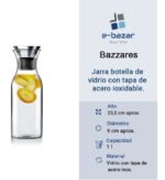 Jarra Botella Vidrio Con Tapa De Acero Inox Agua 1l Moderna - Imagen 7