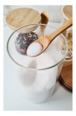 Frasco Hermético Vidrio Con Tapa Cuchara Bambú Otten 1 Lt Marrón Claro - Imagen 5