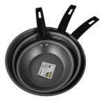Set X 3 Sartenes Panelux Magnific 16, 20 y 24 Cm Grafito - Imagen 2