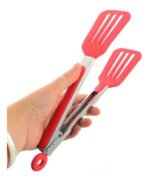 Pinza Plana Acero Inoxidable Y Silicona Calidad Premium 40cm - Imagen 3
