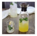 Jarra Botella Vidrio Con Tapa De Acero Inox Agua 1l Moderna - Imagen 4