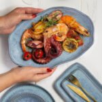 Set X 4 Fuente Oval Llana Stoneware Porto Bio 30 Cm Breeze - Imagen 2