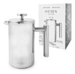 Cafetera Embolo Prensa Francesa Acero Plateada Otten 1 Lt Plateado - Imagen 6
