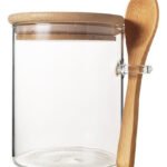 Frasco Hermético Vidrio Con Tapa Cuchara Bambú Otten 500 Ml