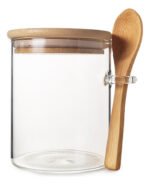 Frasco Hermético Vidrio Con Tapa Cuchara Bambú Otten 500 Ml