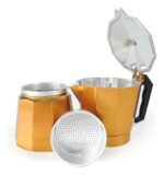 Cafetera Manual De Aluminio Italiana 12 Tazas 600 Ml Otten Color Bronce - Imagen 3