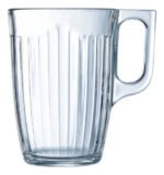 Set X 6 Jarro Mug Vidrio Templado Luminarc Grand Central 320 Transparente