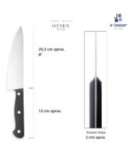 Cuchillo Chef Profesional Otten 20 Cm - BAZAR CHEFs - Negro/plateado - Imagen 4