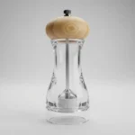 Molinillo Pimentero De Acrílico Con Tapa De Madera 16 Cm - Imagen 6