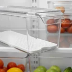 Organizador Apilable Para Heladera Acrilico Tapa Y Rejilla Transparente - Imagen 5
