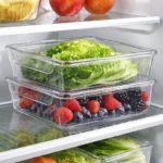Organizador Contenedor Acrilico Apilable Para Heladera Color Transparente - Imagen 4
