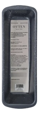 Molde Budinera Antiadherente Otten Backen 27,5 X 9,5 Cm Gris Oscuro - Imagen 4