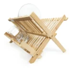 Secaplatos Escurridor De Madera Bambu 12 Platos Color Marrón - Imagen 6