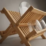 Secaplatos Escurridor De Madera Bambu 12 Platos Color Marrón - Imagen 9
