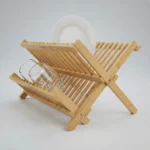 Secaplatos Escurridor De Madera Bambu 12 Platos Color Marrón - Imagen 8