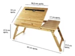 Bandeja Dunia Tm-01 Cama Desayunadora Bambú 53.5 Cm - Imagen 4