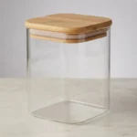 FRASCOS DE VIDRIO CON TAPA BAMBU CUADRADO - Imagen 4