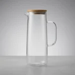 Jarra Con Asa De Vidrio Tapa Bambu 1300 Ml - Imagen 6