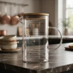 Jarra Medidora Vidrio Con Tapa Bambu Otten 1 Lt Transparente - Imagen 4