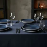 Plato Playo Porcelana Tramontina Topazio 28 Cm Azul Oscuro - Imagen 6