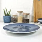 Plato Playo Porcelana Tramontina Topazio 28 Cm Azul Oscuro - Imagen 3