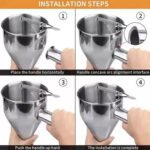 Dispensador De Masa Crema Acero Embudo Otten 1200 Ml Plateado - Imagen 9