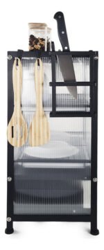 Rack Secaplato Organizador Cocina 2 Puerta Y Cajon Otten Negro - Imagen 4