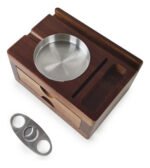 Cenicero Madera Cortador De Puros Y Cajón Otten Marrón Oscuro - Imagen 4