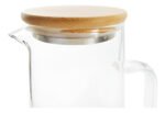 Jarra Con Asa De Vidrio Tapa Bambu 1600 Ml - Imagen 4