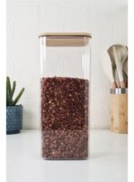 Frasco Acrílico Hermético Tapa Bambú Otten 1,8 Lts - Marrón Claro - Imagen 4
