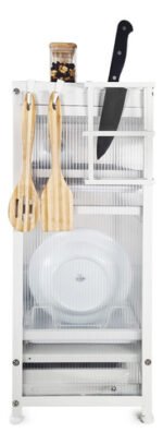 Rack Secaplato Organizador Cocina Con Cajón Y 2 Puerta Otten Blanco - Imagen 4