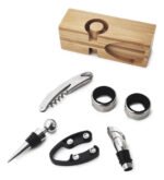 Set X 7 Piezas Accesorios Para Vino C/ Taco Madera Otten - Imagen 3