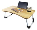 Mesa Bandeja De Cama Plegable Curva C/ Posa Vaso Otten Marrón - Imagen 2