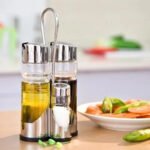 Set X 4 Aceitero Vinagrero Condimentero Vidrio Con Base Color Transparente - Imagen 3